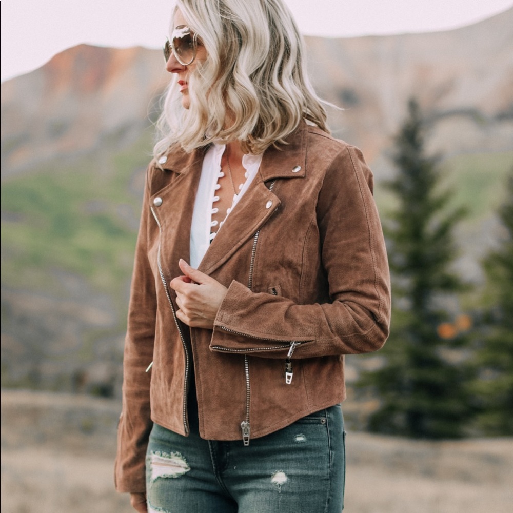 Blank NYC Suede Moto Jacket